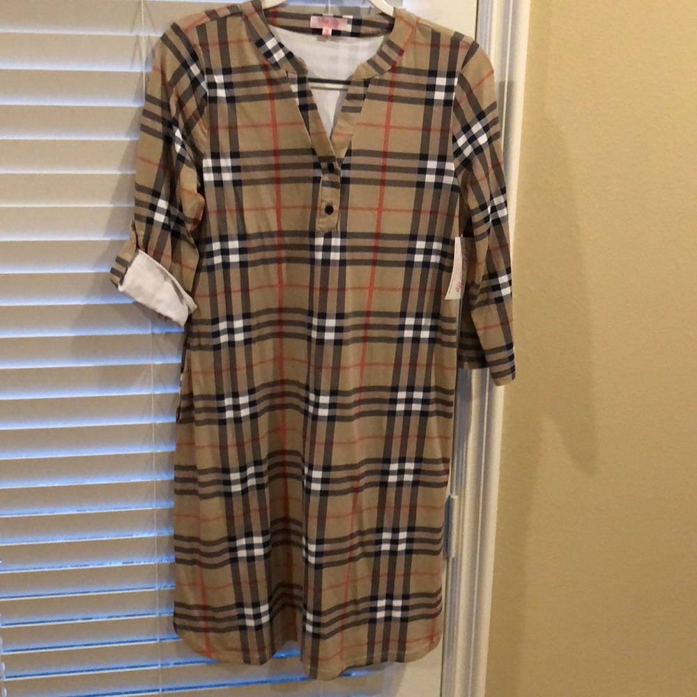 Plaid tunic from Pink Lily